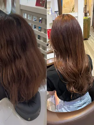 ロング 🎀ハイトーン/ 艶カラー/夕月🎀のヘアスタイル