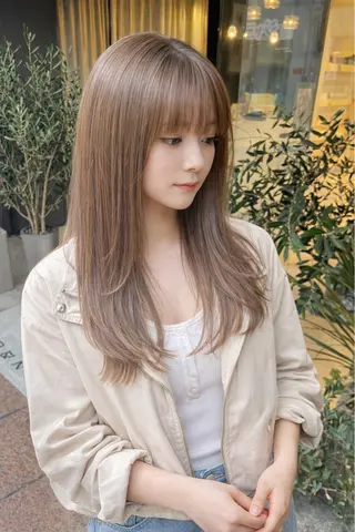 カラー 美髪矯正/髪質改善 /透明感ある艶カラーのヘアスタイル