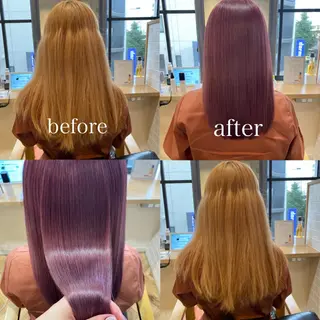 ミディアム カラー 艶カラー/韓国顔周り 🎀mamiのヘアスタイル