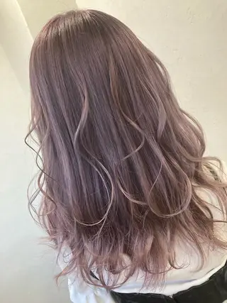 ロング カラー ヘアアレンジ ブリーチ毛縮毛矯正 👑山口のヘアスタイル