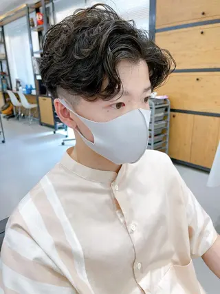 ショート パーマ メンズ メンズパーマ タカキリョウのヘアスタイル