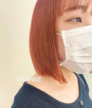 カラー 🎀ボブ+ハイトーン シュカ👶🏻のヘアスタイル