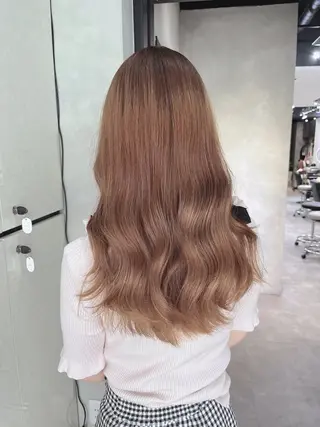 セミロング 濱川響太レディース カットモデルのヘアスタイル