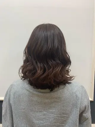 ミディアム カラー ヘアアレンジ 韓国ヘア sasugaのヘアスタイル