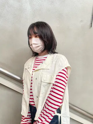 ミディアム 佐藤 永夏のヘアスタイル