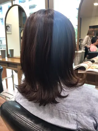 ミディアム カラー アザマ　ヤスカツ _rosso 川口のヘアスタイル