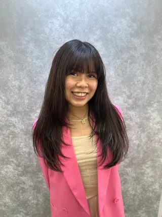 ロング パーマ 🕯コバ/レイヤー/ 透明感/縮毛🕯のヘアスタイル