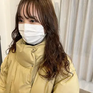 ロング カラー パーマ salowin SHIBUYA me+店所属・kasumi/渋谷/ パーマのヘアスタイル