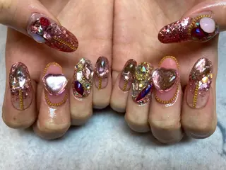 ネイル ネイルリボン 受付スタッフのネイルデザイン