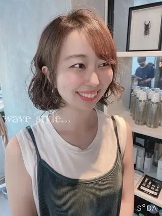 ショート カラー パーマ ヘアアレンジ stylist/蛯谷 珠里のヘアスタイル