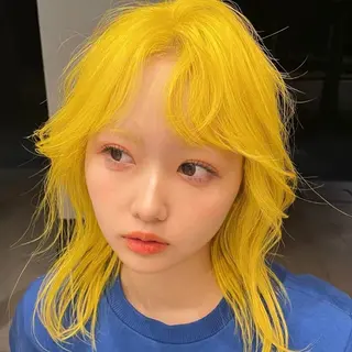 セミロング カラー ハイトーン/複雑履歴 名古屋/FUTOのヘアスタイル