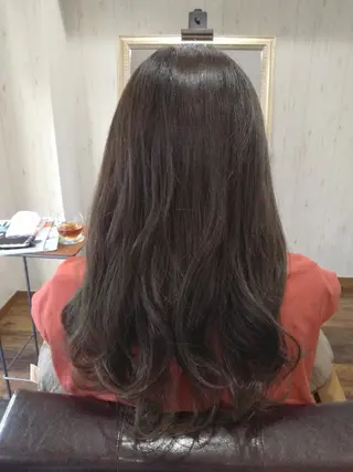 セミロング カラー 西川 敏夫のヘアスタイル