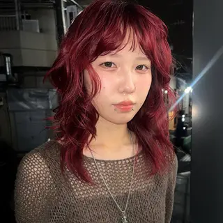 セミロング カラー soi conc所属・AYU/ブリーチ/ ハイトーンカラーのヘアスタイル