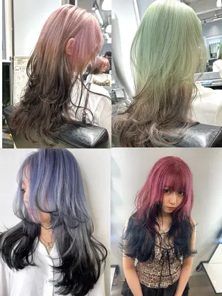 セミロング カラー Giselハヤシ ケンタのヘアスタイル