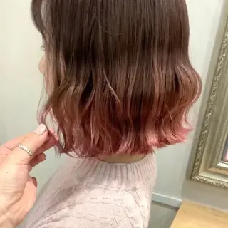 ミディアム カラー ヘアアレンジ 代表🎀 ふわモテ愛 され髪🩷yumiのヘアスタイル