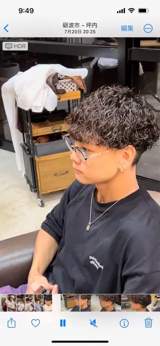 パーマ メンズ 大谷 貴裕のヘアスタイル