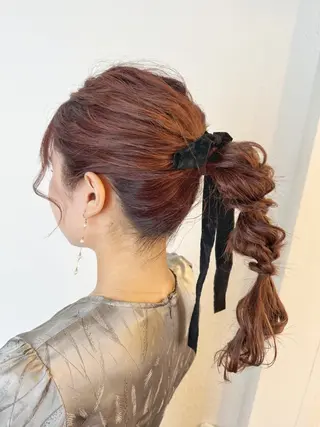 ロング カラー ヘアアレンジ 🌷名駅／髪質改善 ヘアセット/モネ🌷のヘアスタイル