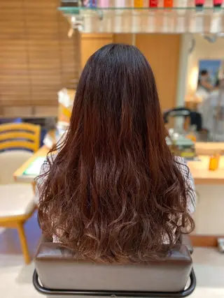 ロング カラー 🟢NEGi🟣 🫧髪質改善のヘアスタイル