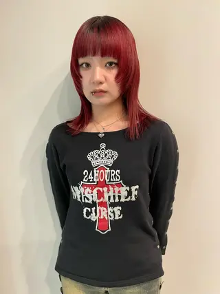 ミディアム カラー SALOWIN所属・ブリーチ✨ ボブ🪢レイヤーのヘアスタイル