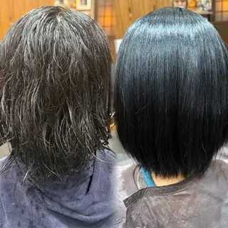 ミディアム ヒナ子🦋 ブリーチカラーのヘアスタイル