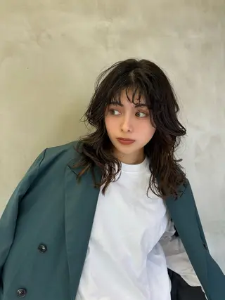 ミディアム パーマ 椎葉優斗 シイバマサトのヘアスタイル