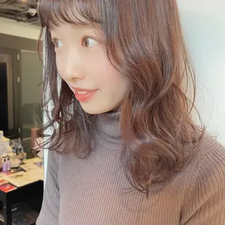 ミディアム カラー ヘアアレンジ ネイル マツエク・マツパ Noah's　Ark所属・透明感カラー🫧ヘア セット🫧松本菜月の眉毛・アイブロウイメージ