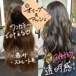 ロング カラー あなたの【可愛い】 育てます🎀emiのヘアスタイル