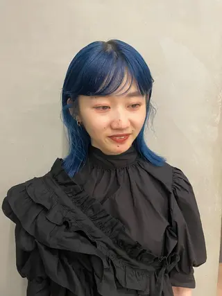 ミディアム カラー 佐伯 和佳のヘアスタイル