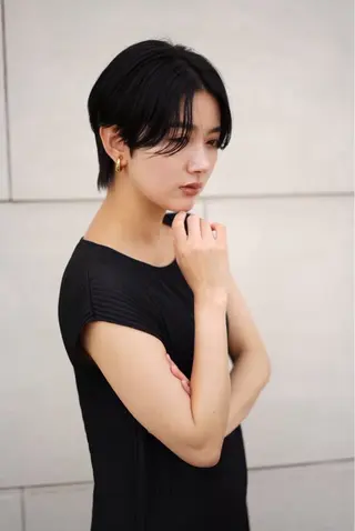 ショート 透明感カラー/伊藤 陸/soigneのヘアスタイル