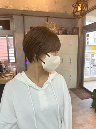 ショート C’LD hair  produce /シールドヘア所属・モテ髪/ボブ/ショー ト/アダチフウトのヘアスタイル