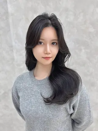 ロング カラー MAEUL NAGOYA所属・前髪顔周り/レイヤー 韓国/桔川恒のヘアスタイル