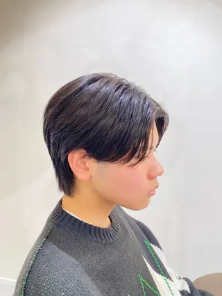 ショート メンズ 波巻き／ツイスパ／天 王寺／タニオクトモヤのヘアスタイル