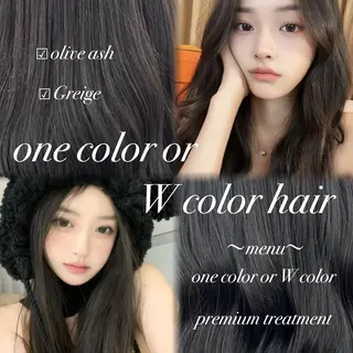 ロング 韓国風暗髪ヘア🤍 🫧MIREIのヘアスタイル