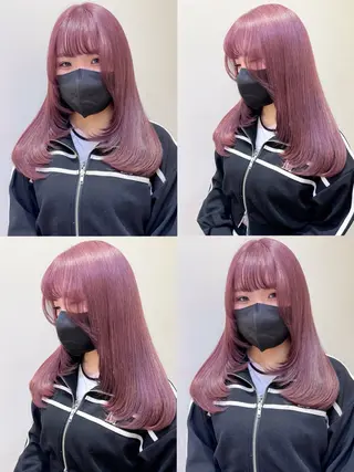 セミロング カラー 横浜🍒カット エクステ／RIEのヘアスタイル