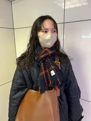 ロング パーマ 舟橋耀/ブリーチカラ ー/レイヤーカットのヘアスタイル