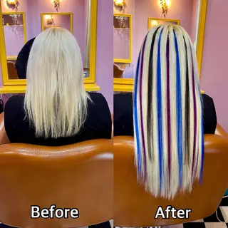 ロング シール+ちび編み込み エクステ梅田🐨のヘアスタイル