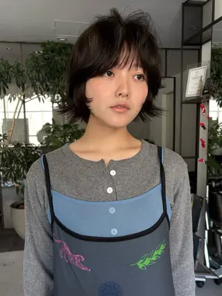 ミディアム 本田 聖のヘアスタイル