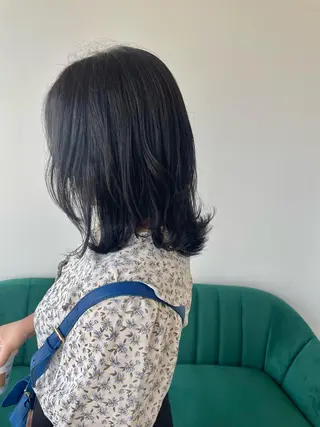 ミディアム カラー 艶カラー🌙縮毛矯正 /ボブ【Reina】のヘアスタイル