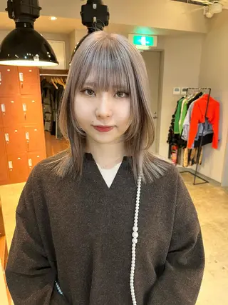 ミディアム カラー 🩷ハイトーン透明感 レイヤー🩷ユリカのヘアスタイル