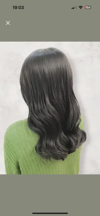 セミロング アースセンター南所属・センター南 大引　優のヘアスタイル