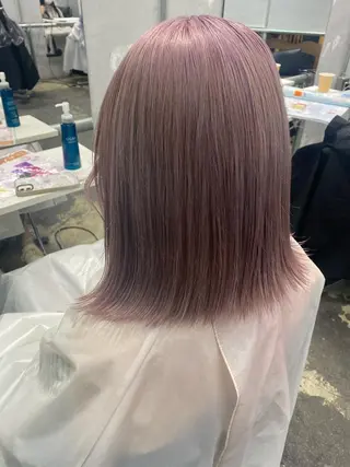 セミロング カラー 💗💗韓国レイヤー yu-ki💗💗のヘアスタイル