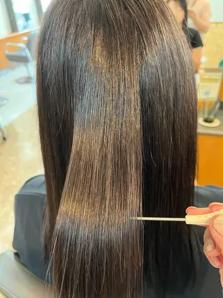 セミロング カラー 熊谷 はつなのヘアスタイル