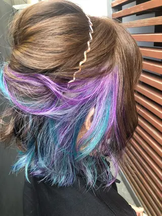 ショート カラー ヘアアレンジ 原宿サロン代表 デザインカラー伊藤卓のヘアスタイル