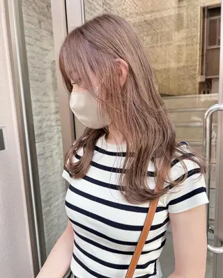 セミロング カラー 樫原裕二/レイヤー カット/透明感カラーのヘアスタイル