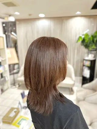 セミロング 髪質改善/レイヤー/ 小顔/デザインのヘアスタイル