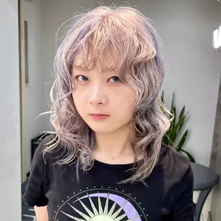 ミディアム カラー ハイトーンカラー/ さらさのヘアスタイル