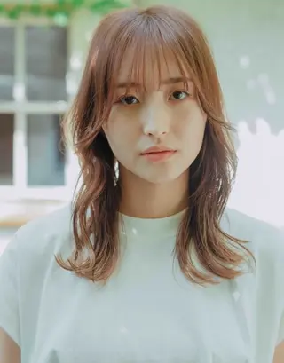 セミロング カラー 透明感カラー/ くびれヘア/ユウユのヘアスタイル