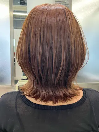 ミディアム カラー GOTODAY シェアサロン梅田NU茶屋町店所属・髪質改善/艶カラー 縮毛矯正/みほのヘアスタイル