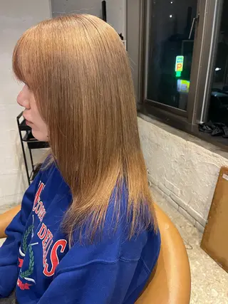 セミロング カラー うしだ かおるのヘアスタイル