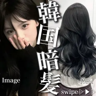 ロング カラー ヘアアレンジ レイヤー×透明感カラ ーHAYATOのヘアスタイル